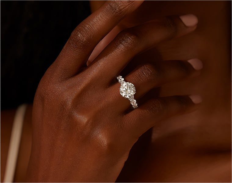 ladies diamond dress rings Round Engagement Rings: Expert Buyer's Guide feminine clipart