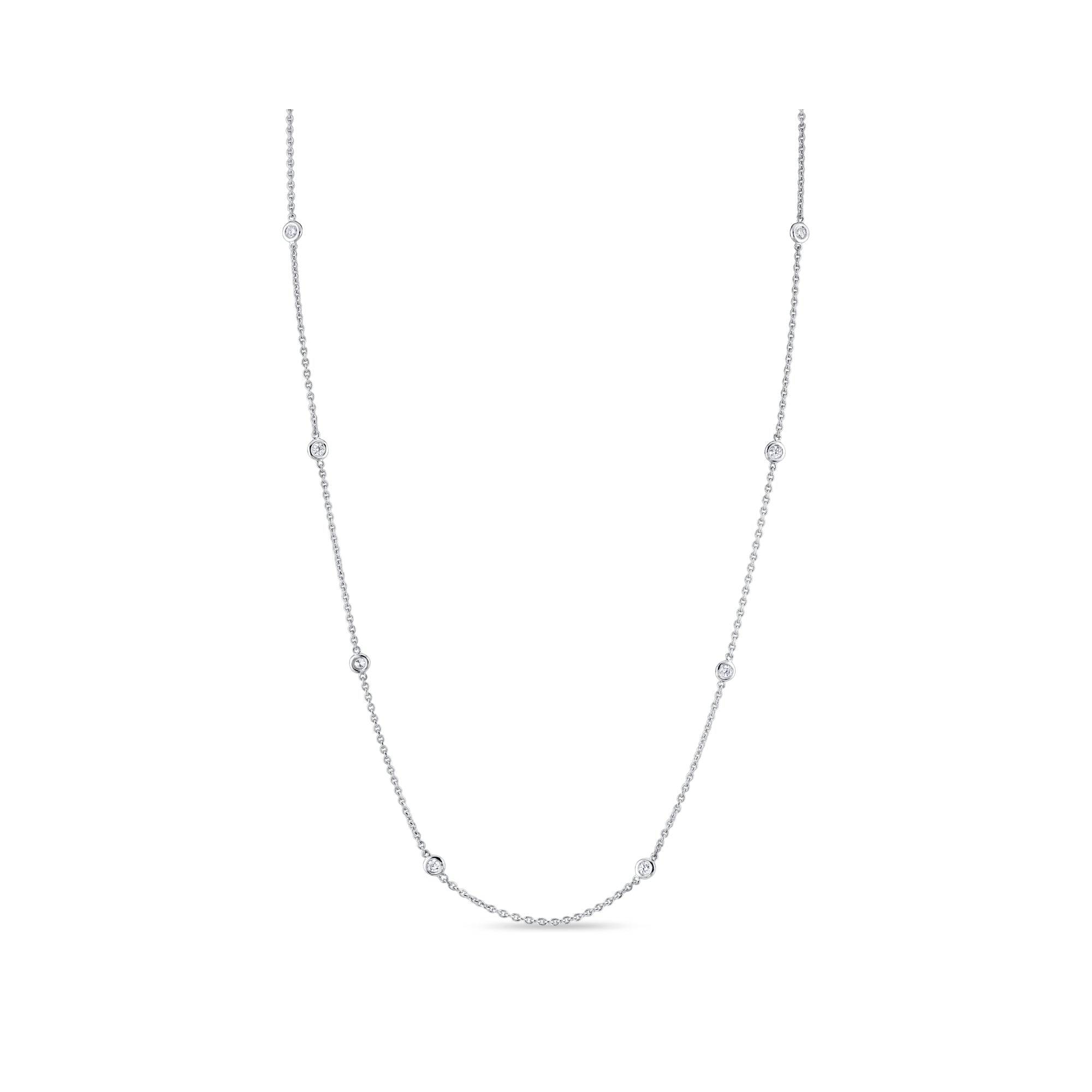 Bezel By The Yard Lab Diamond Necklace Jean Dousset bezel-by-the-yard-lab-diamond-necklace-jean-dousset