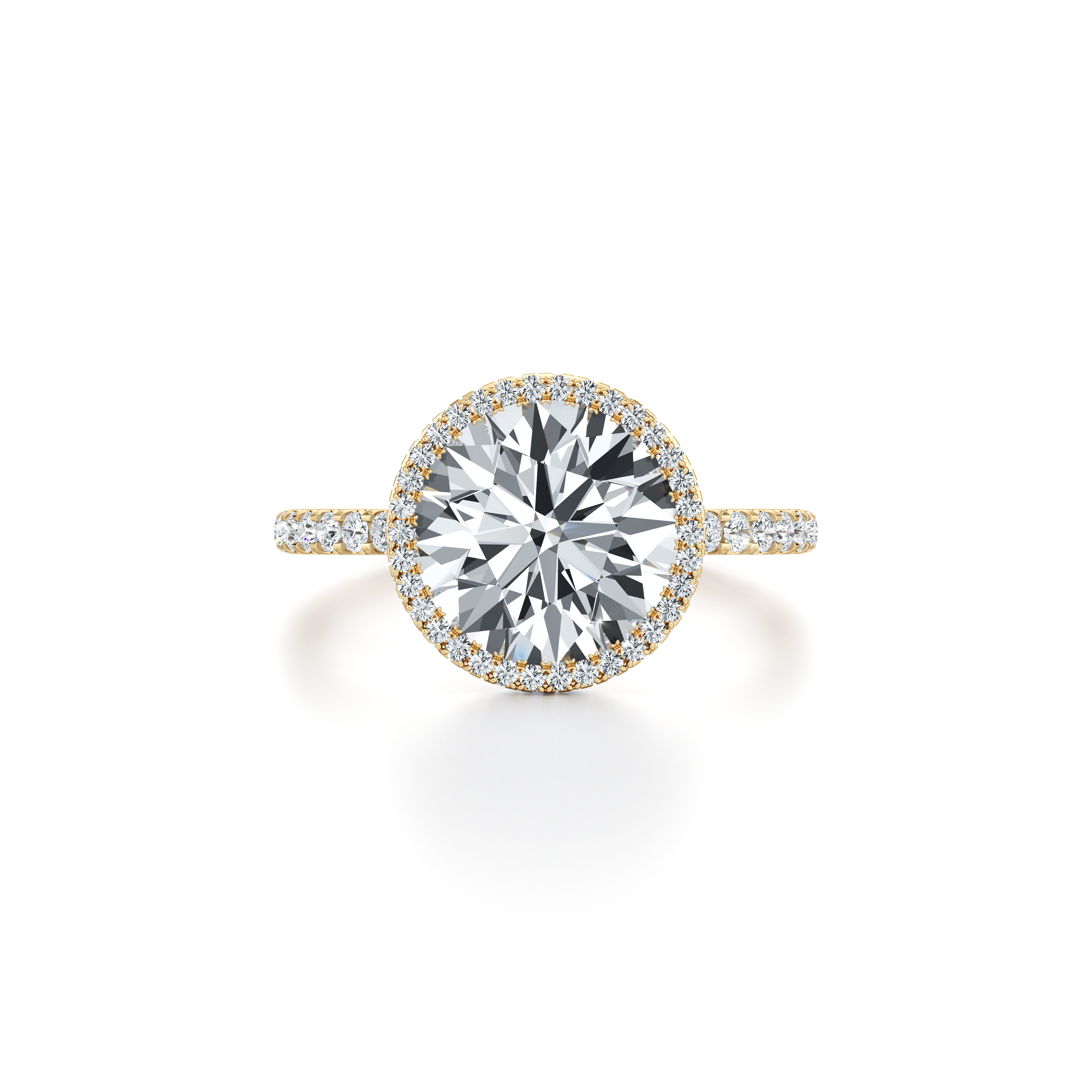 Alyssa Seamless Halo Lab Diamond Engagement Ring Jean Dousset