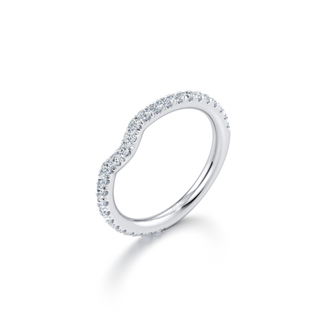 Chelsea Half Moon Three Stone Lab Diamond Engagement Ring image 1