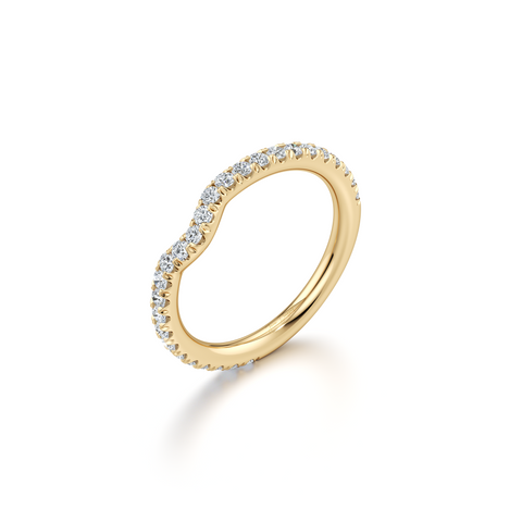 Chelsea Half Moon Three Stone Lab Diamond Engagement Ring image 30