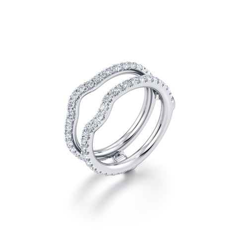 Elle Pear Three Stone Lab Diamond Engagement Ring image 1