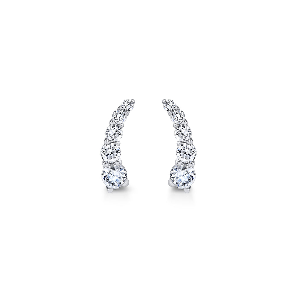 Olivia Lab Diamond Ear Climbers image 4
