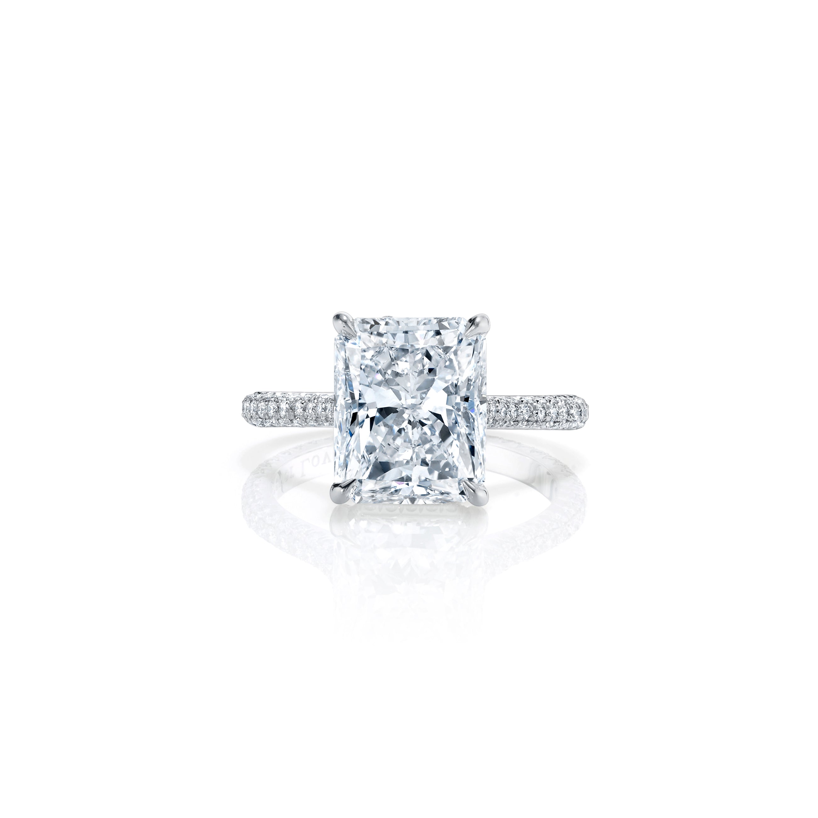 Chelsea Radiant Solitaire Lab Diamond Engagement Ring Jean Dousset