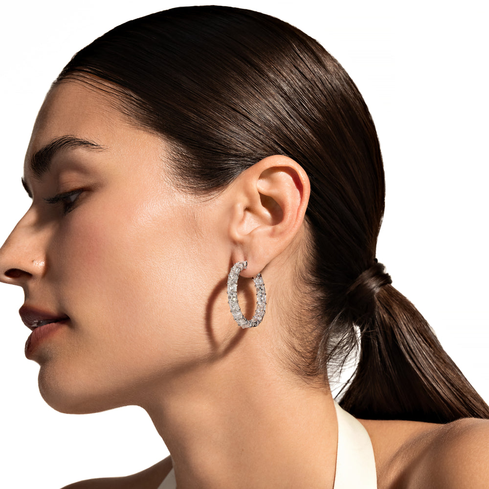 Olivia Lab Diamond Bold Inside Out Hoops image 95