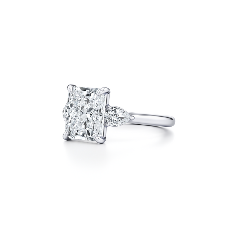 Chelsea Pear Three Stone Lab Diamond Engagement Ring image 102