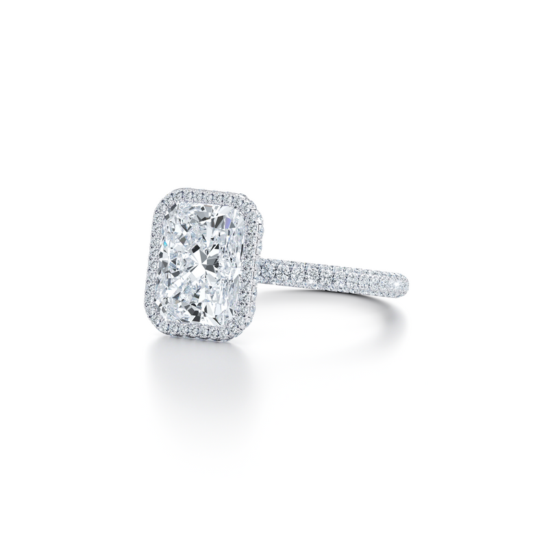 Alyssa Seamless Halo® Lab Diamond Engagement Ring image 22