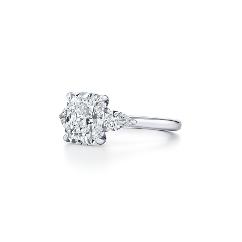 Chelsea Pear Three Stone Lab Diamond Engagement Ring image 42