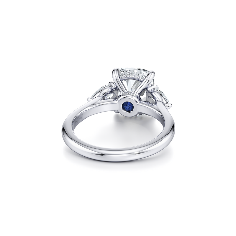 Chelsea Pear Three Stone Lab Diamond Engagement Ring image 44