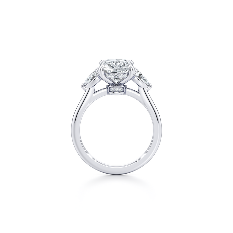 Chelsea Pear Three Stone Lab Diamond Engagement Ring image 43