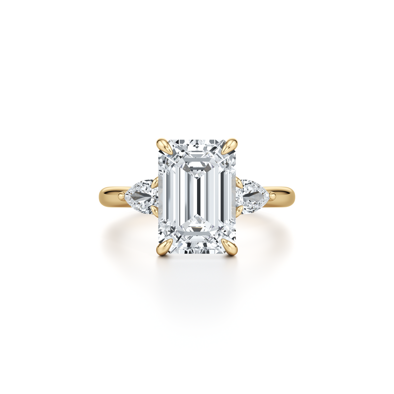 Chelsea Pear Three Stone Lab Diamond Engagement Ring image 26