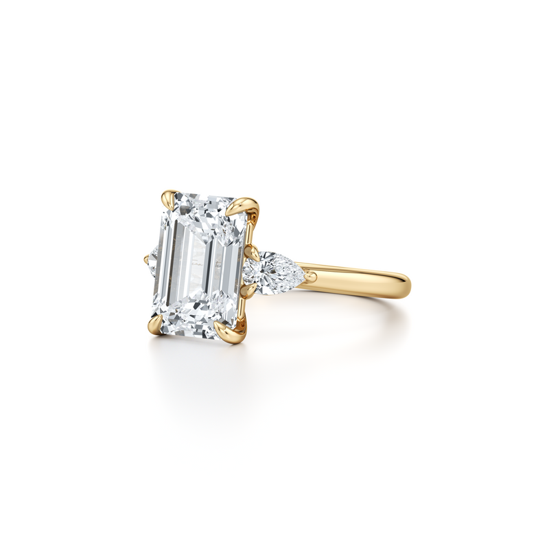 Chelsea Pear Three Stone Lab Diamond Engagement Ring image 27