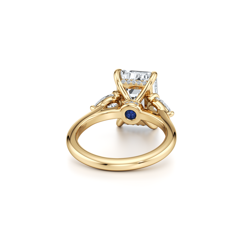 Chelsea Pear Three Stone Lab Diamond Engagement Ring image 29