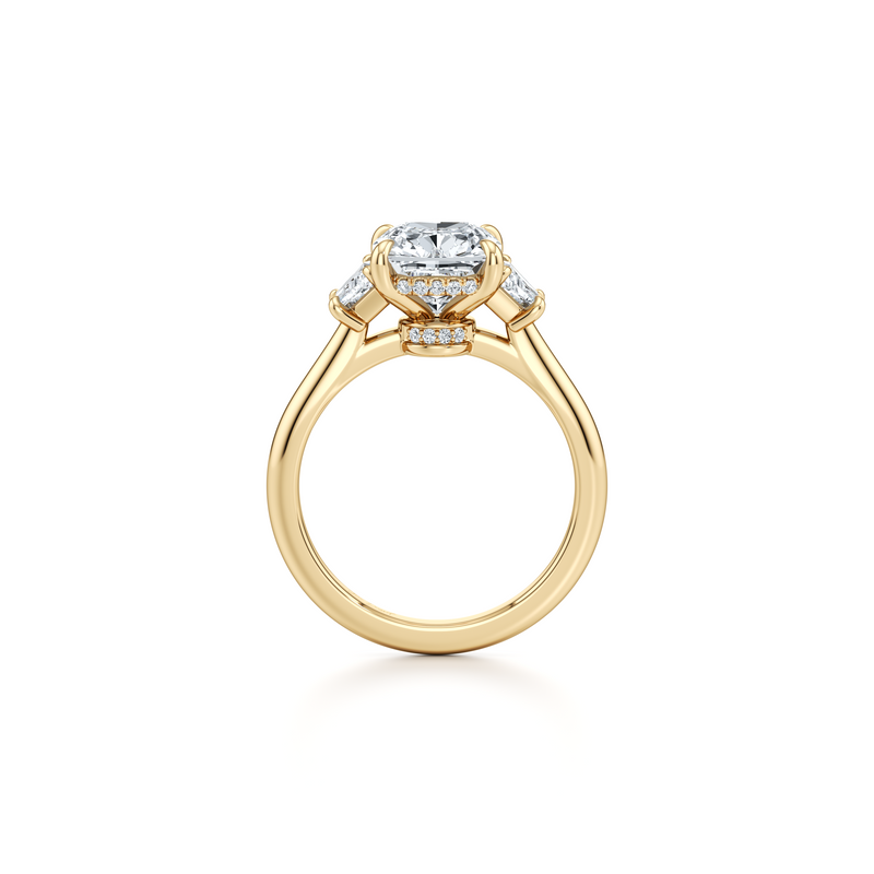 Chelsea Trapezoid Three Stone Lab Diamond Engagement Ring image 49