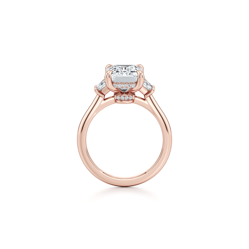 Chelsea Trapezoid Three Stone Lab Diamond Engagement Ring image 74