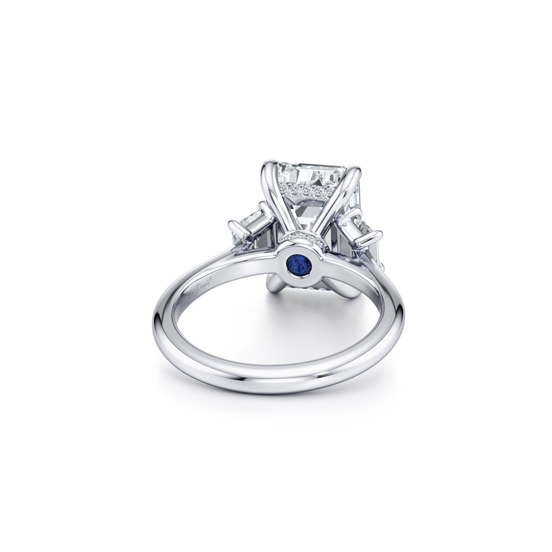 Chelsea Trapezoid Three Stone Lab Diamond Engagement Ring image 63