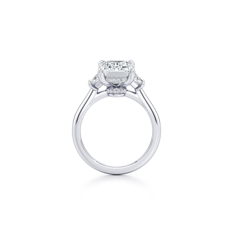 Chelsea Trapezoid Three Stone Lab Diamond Engagement Ring image 64