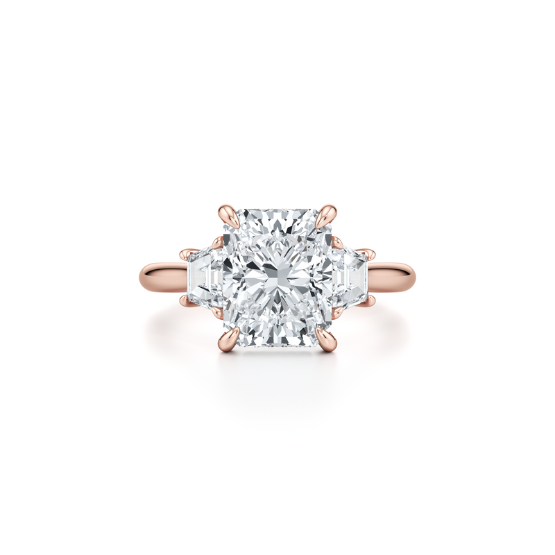 Chelsea Trapezoid Three Stone Lab Diamond Engagement Ring image 91