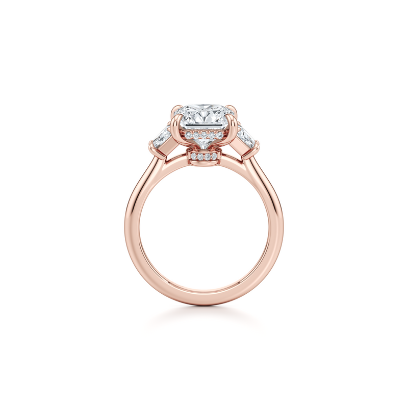 Chelsea Trapezoid Three Stone Lab Diamond Engagement Ring image 94