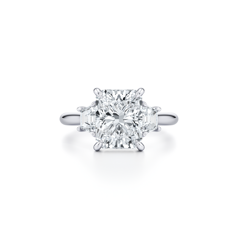 Chelsea Trapezoid Three Stone Lab Diamond Engagement Ring image 81