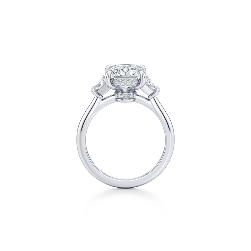 Chelsea Trapezoid Three Stone Lab Diamond Engagement Ring image 84