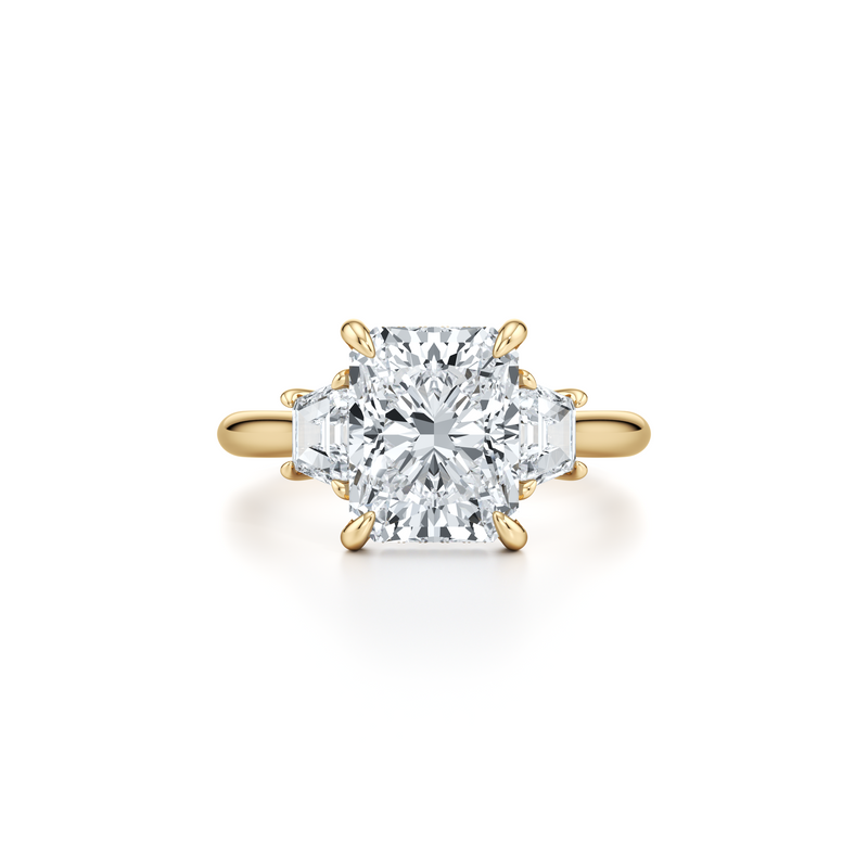 Chelsea Trapezoid Three Stone Lab Diamond Engagement Ring image 86
