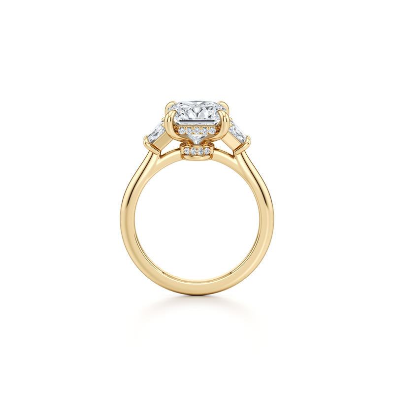 Chelsea Trapezoid Three Stone Lab Diamond Engagement Ring image 89
