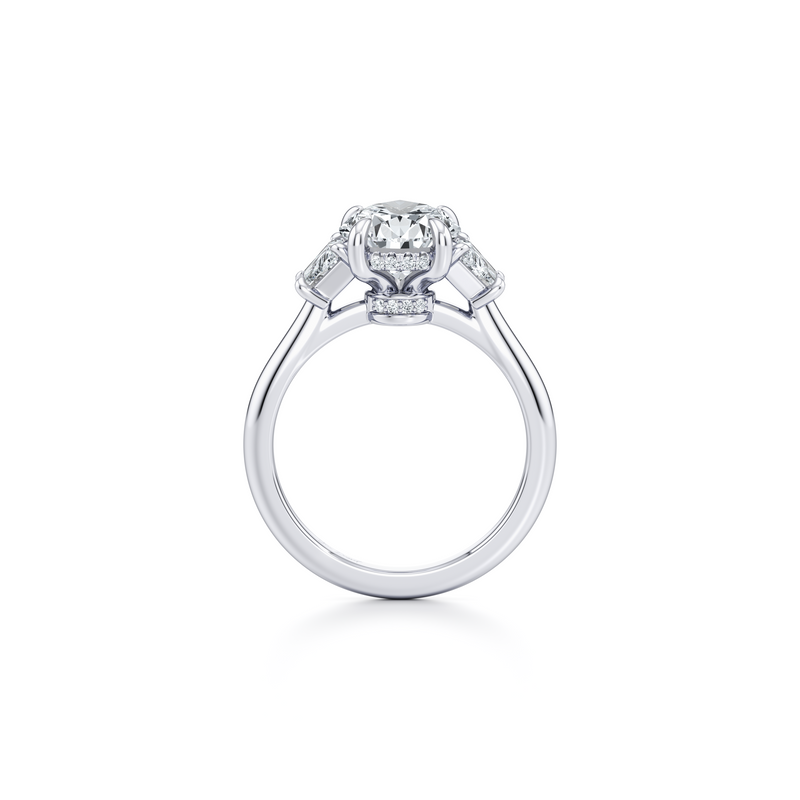 Chelsea Trapezoid Three Stone Lab Diamond Engagement Ring image 104