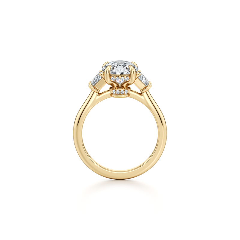 Chelsea Trapezoid Three Stone Lab Diamond Engagement Ring image 109