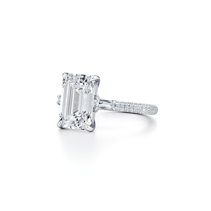 Chelsea Baguette Three Stone Lab Diamond Engagement Ring image 22