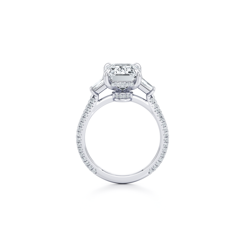 Chelsea Baguette Three Stone Lab Diamond Engagement Ring image 24