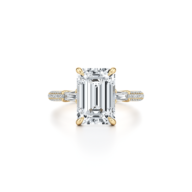 Chelsea Baguette Three Stone Lab Diamond Engagement Ring image 26