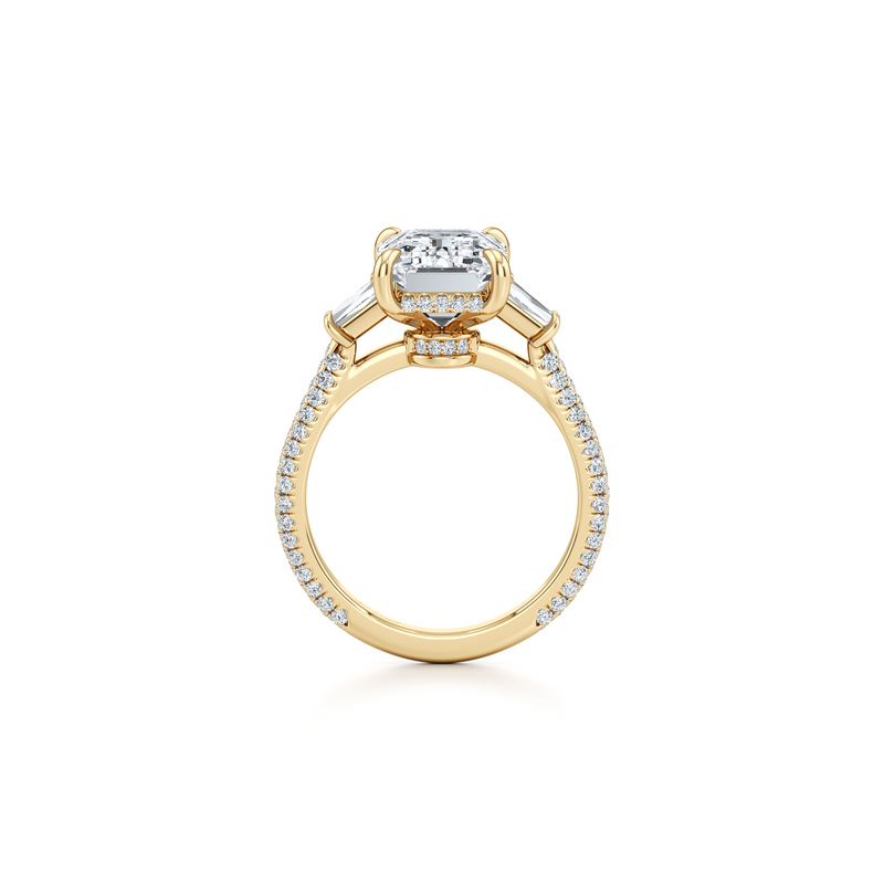 Chelsea Baguette Three Stone Lab Diamond Engagement Ring image 29