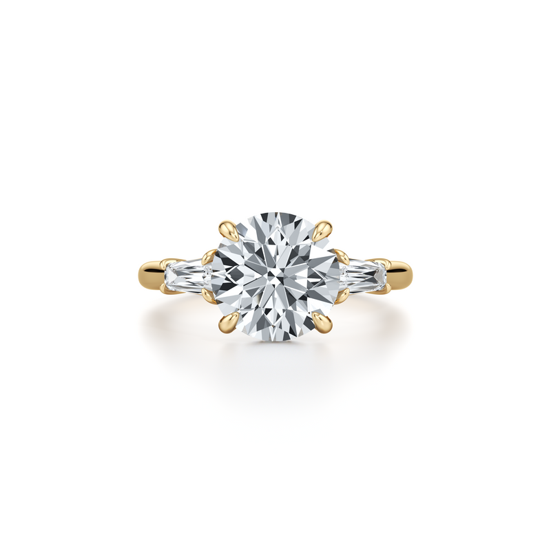 Chelsea Baguette Three Stone Lab Diamond Engagement Ring image 66