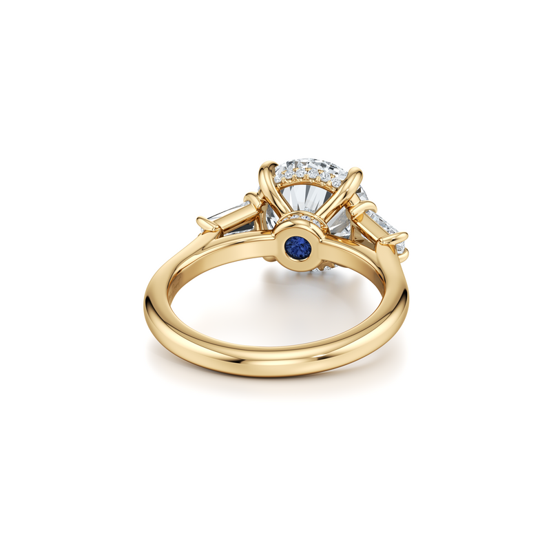 Chelsea Baguette Three Stone Lab Diamond Engagement Ring image 69