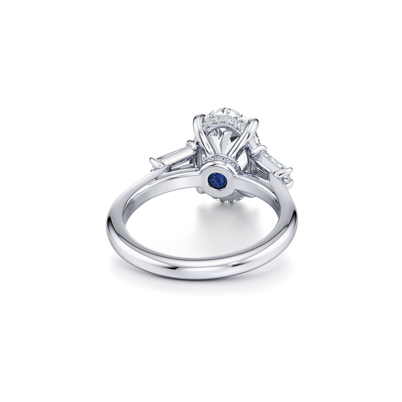 Chelsea Baguette Three Stone Lab Diamond Engagement Ring image 4