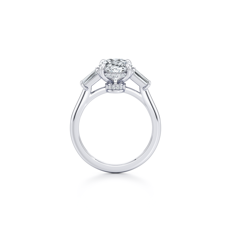 Chelsea Baguette Three Stone Lab Diamond Engagement Ring image 3