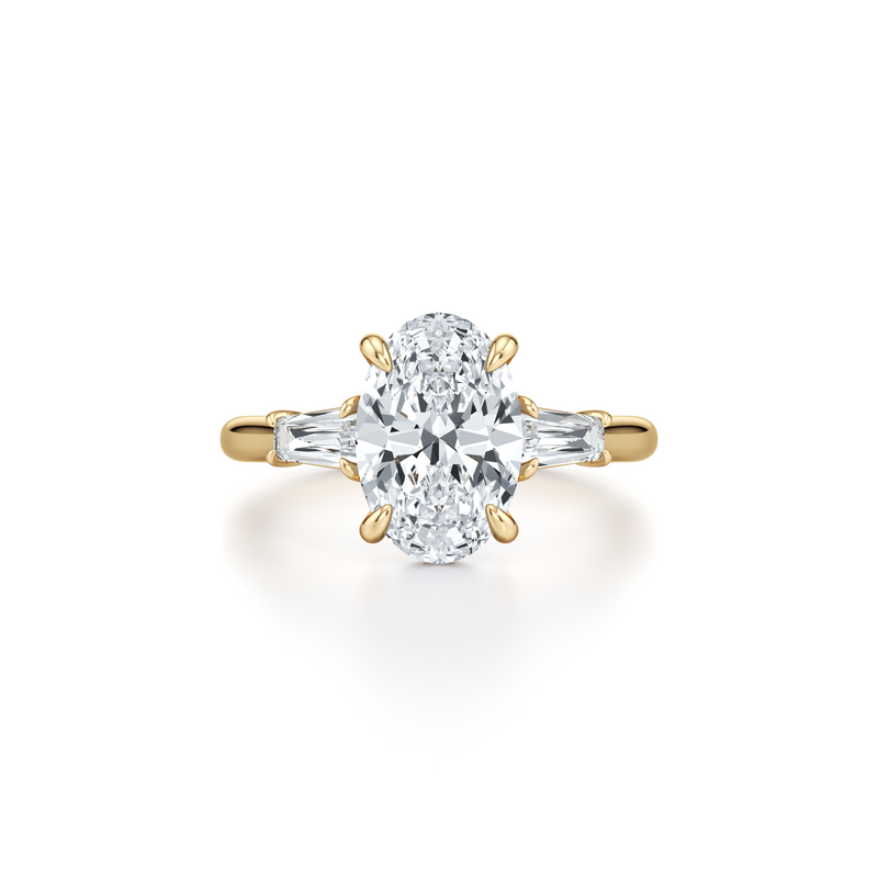 Chelsea Baguette Three Stone Lab Diamond Engagement Ring image 6