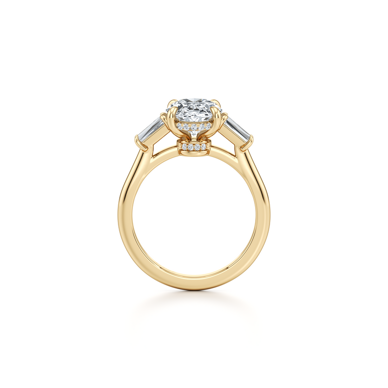 Chelsea Baguette Three Stone Lab Diamond Engagement Ring image 8