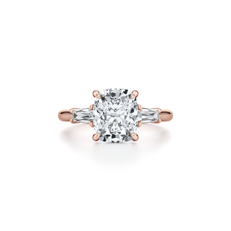Chelsea Baguette Three Stone Lab Diamond Engagement Ring image 31