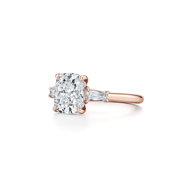 Chelsea Baguette Three Stone Lab Diamond Engagement Ring image 32