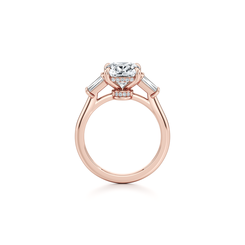 Chelsea Baguette Three Stone Lab Diamond Engagement Ring image 34