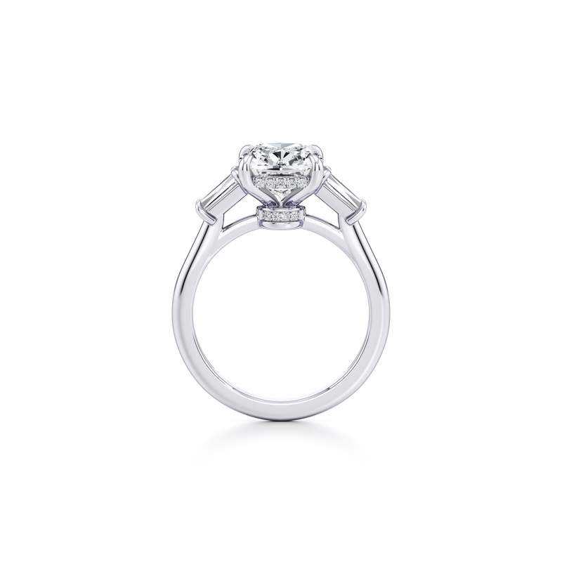 Chelsea Baguette Three Stone Lab Diamond Engagement Ring image 24