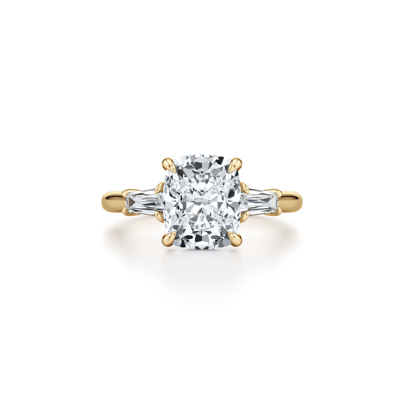 Chelsea Baguette Three Stone Lab Diamond Engagement Ring image 26