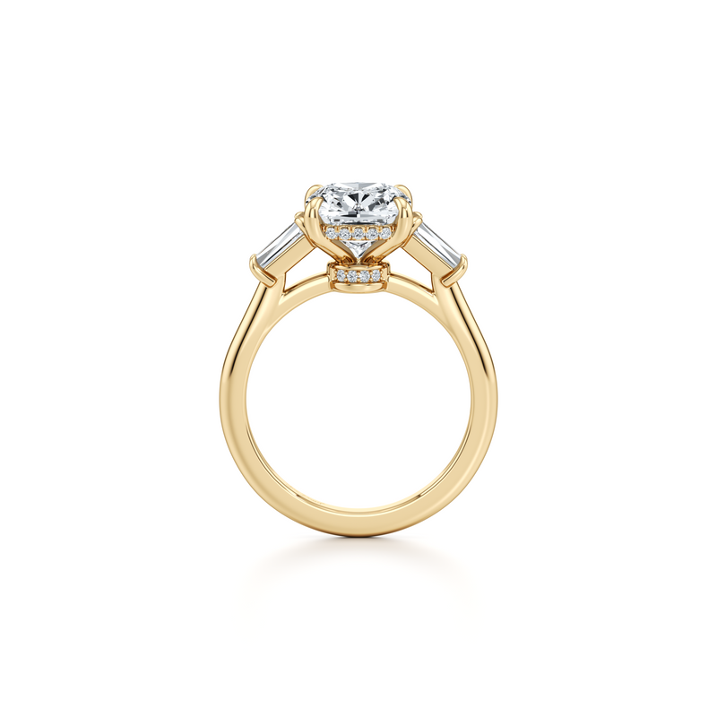 Chelsea Baguette Three Stone Lab Diamond Engagement Ring image 28