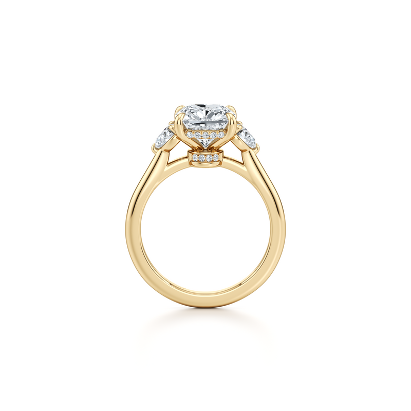 Chelsea Heart Three Stone Lab Diamond Engagement Ring image 48