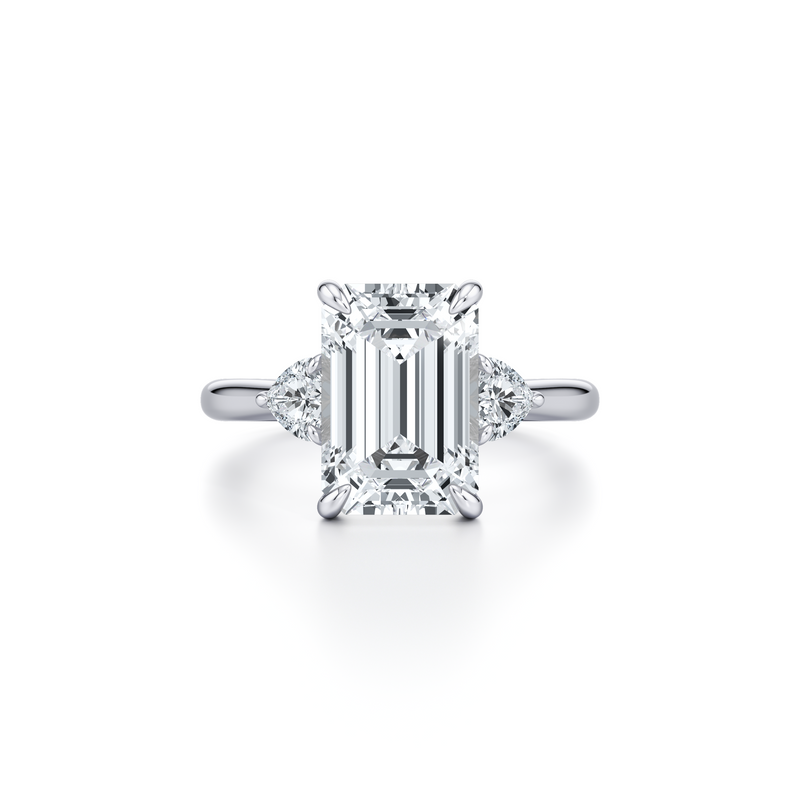 Chelsea Heart Three Stone Lab Diamond Engagement Ring image 61