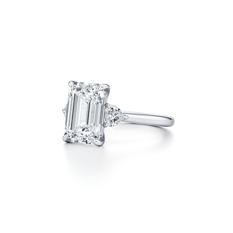 Chelsea Heart Three Stone Lab Diamond Engagement Ring image 62