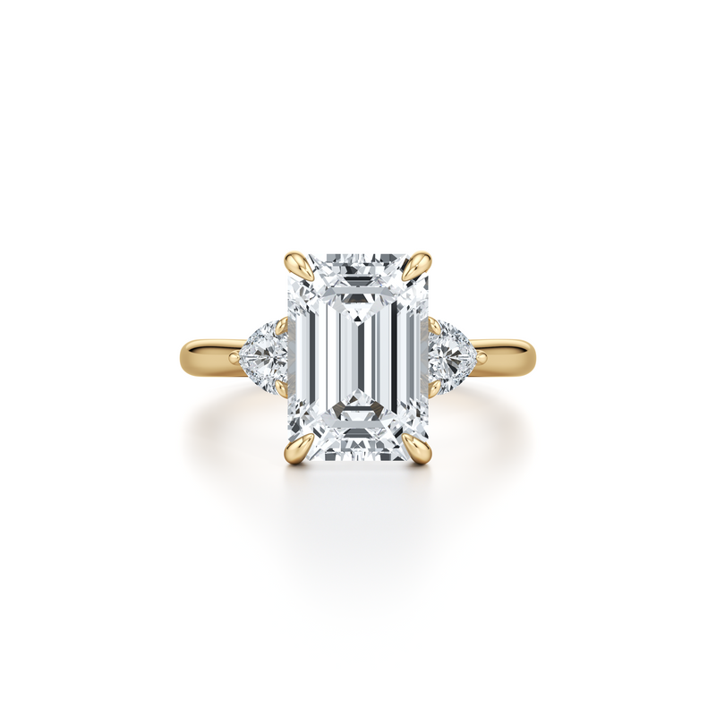 Chelsea Heart Three Stone Lab Diamond Engagement Ring image 66