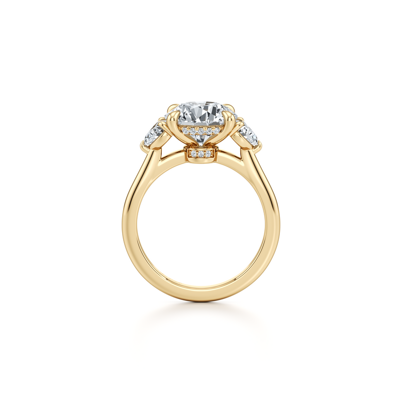 Chelsea Heart Three Stone Lab Diamond Engagement Ring image 8